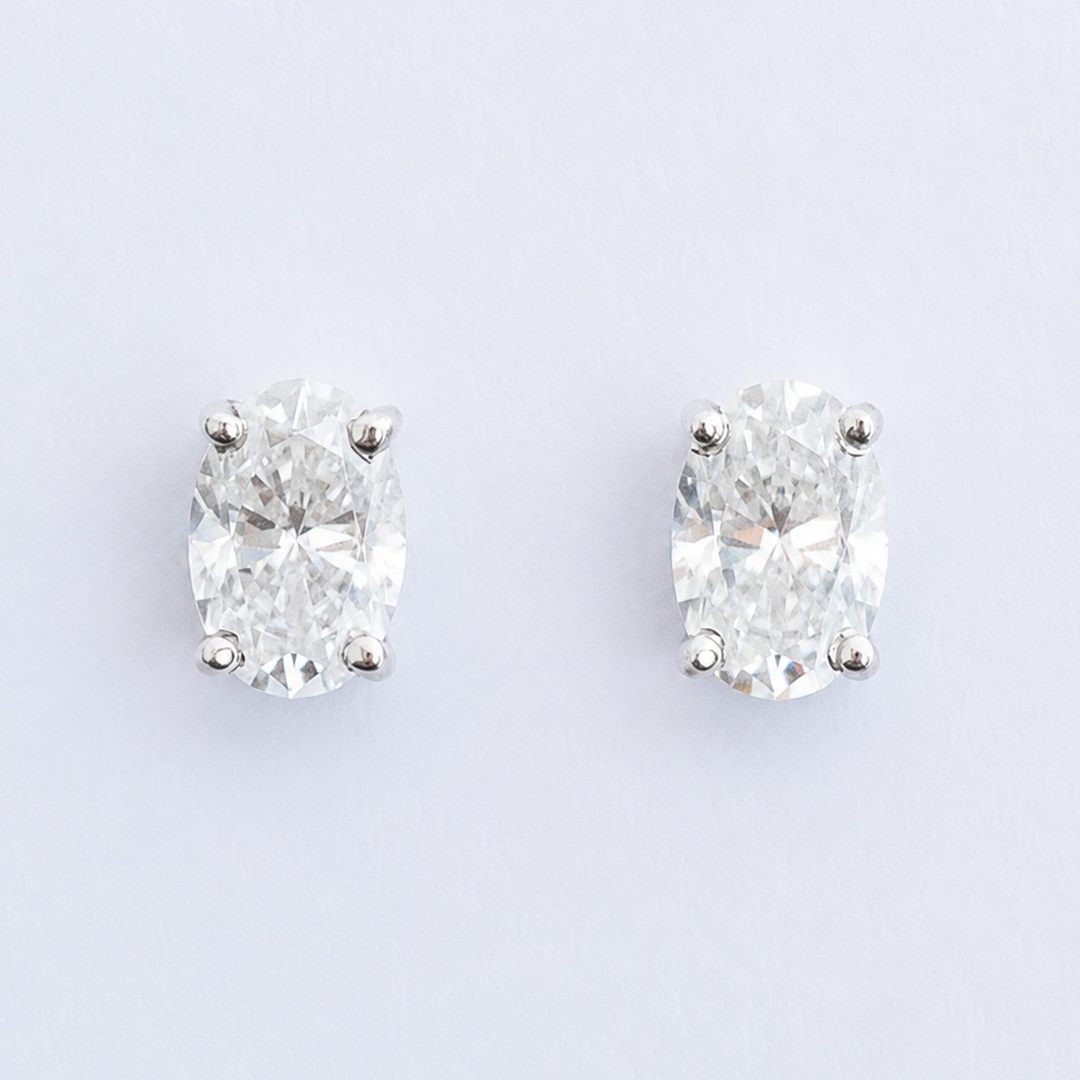 Oval Moissanite Studs