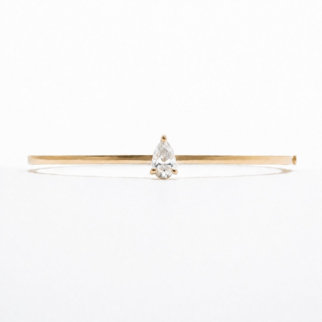 Pear Solitaire Bangle