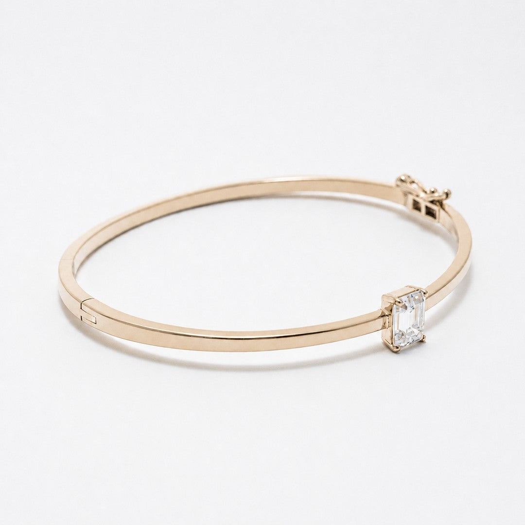 Emerald Solitaire Bangle