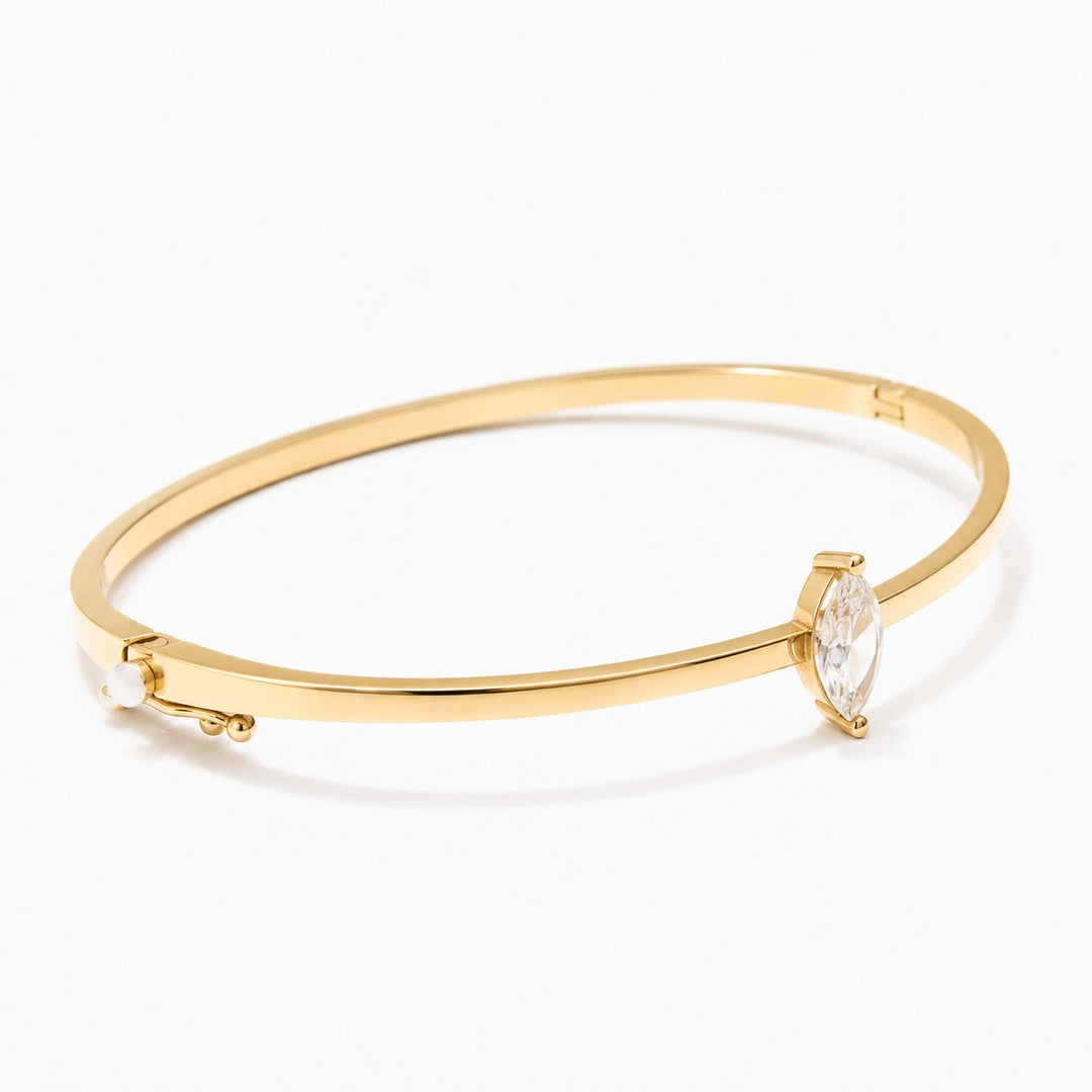 Marquise Solitaire Bangle
