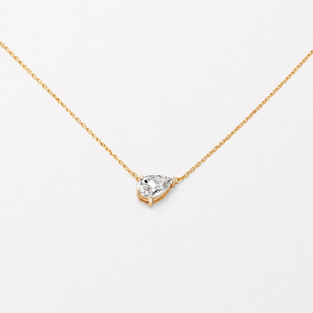 Pear Floater Necklace
