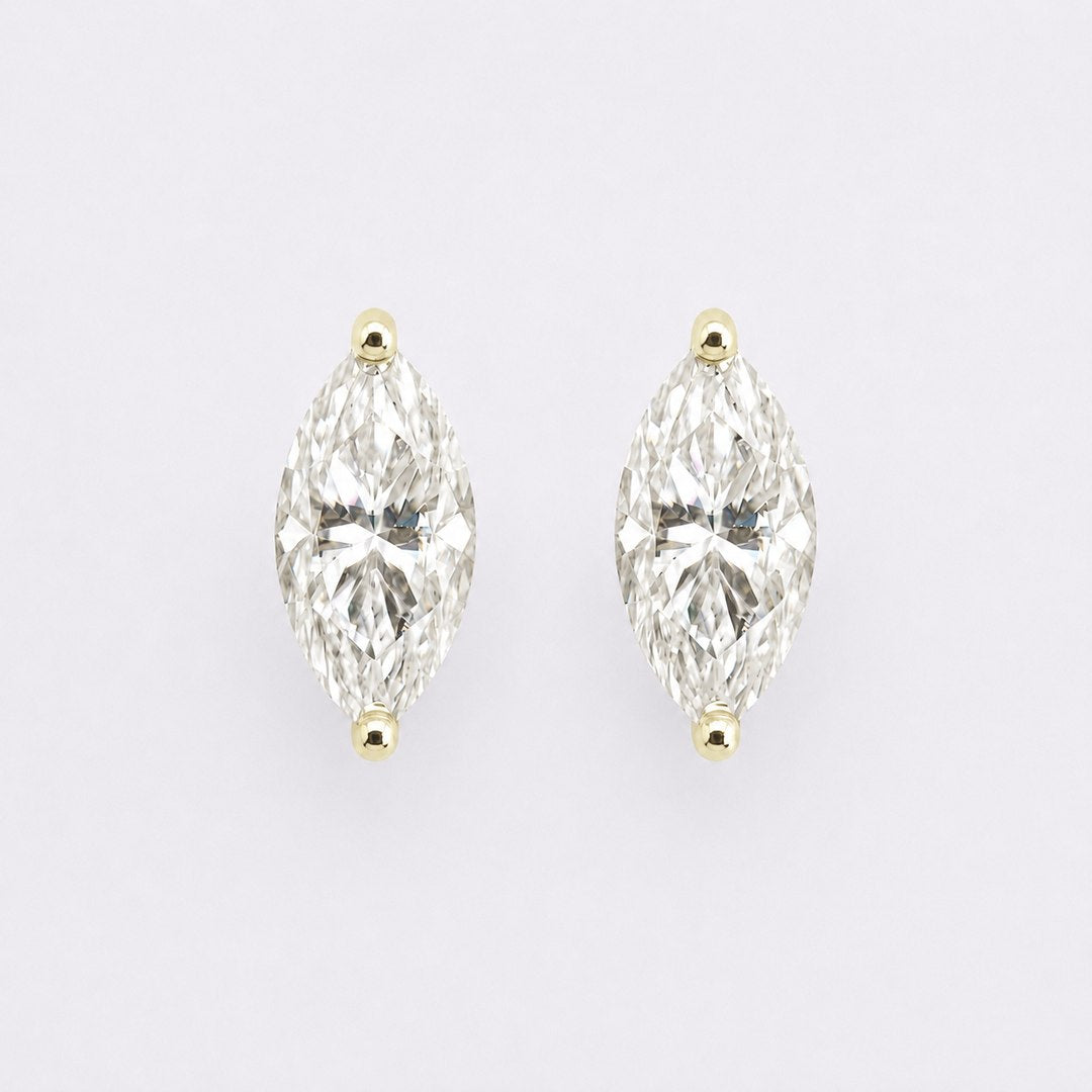Marquise Moissanite Studs