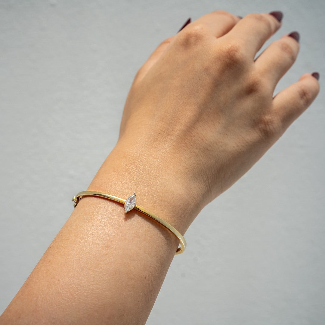 Marquise Solitaire Bangle