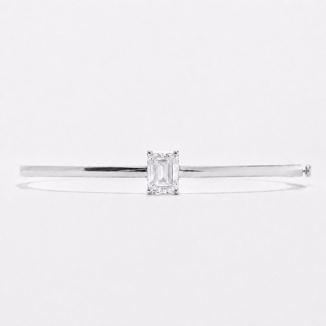 Emerald Solitaire Bangle