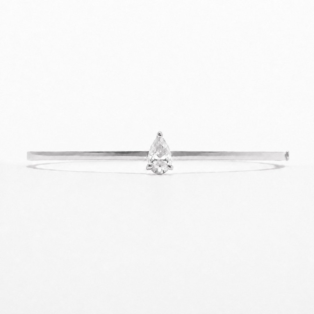 Pear Solitaire Bangle