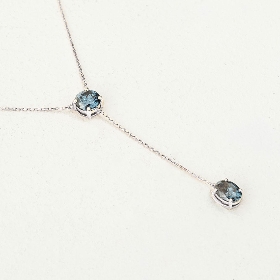 Laiba Drop Necklace (Royal Blue)