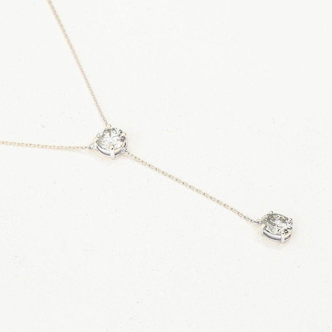 Laiba Drop Necklace (Gray)