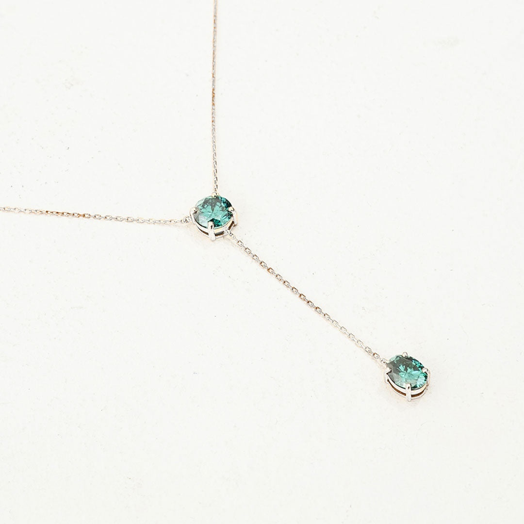 Laiba Drop Necklace (Green)
