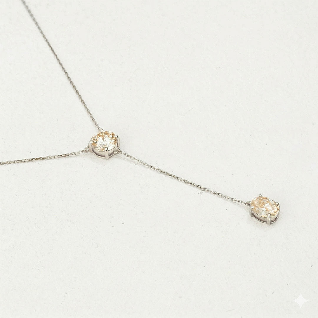 Laiba Drop Necklace (Champagne)