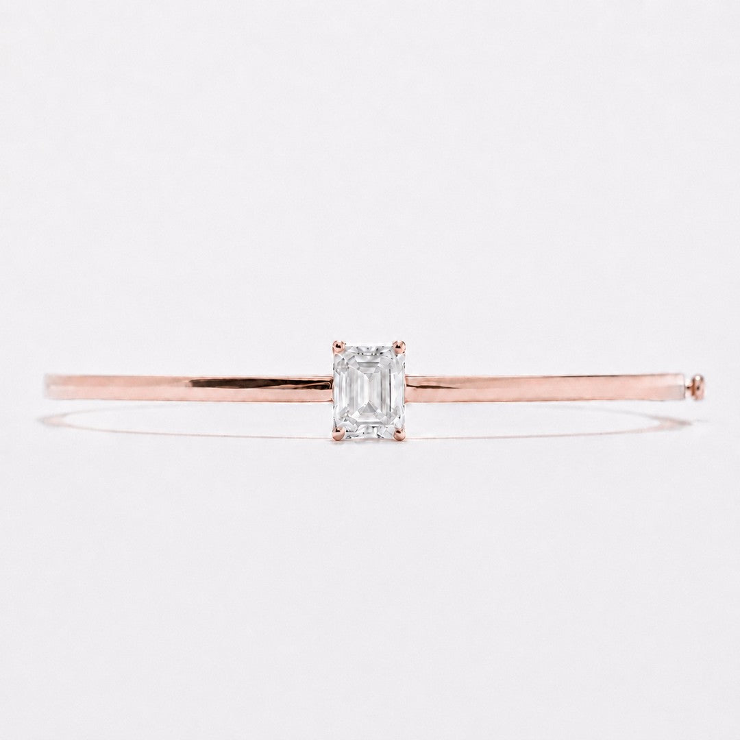 Emerald Solitaire Bangle