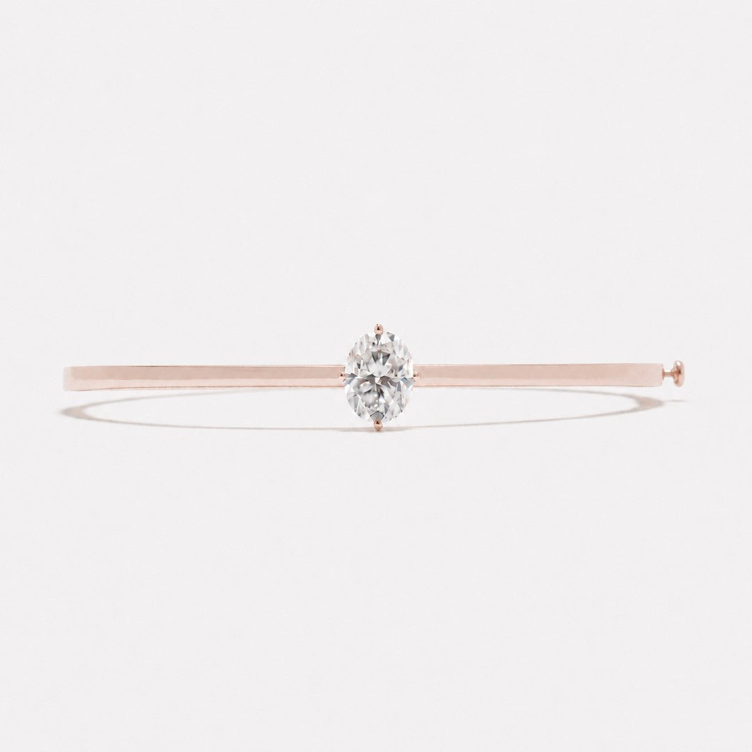 Oval Solitaire Bangle