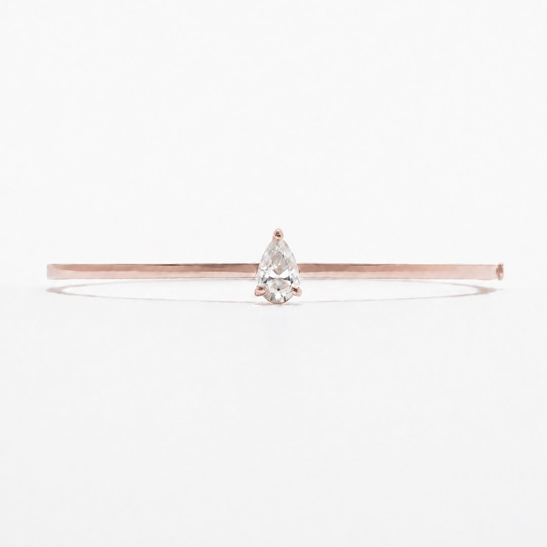 Pear Solitaire Bangle