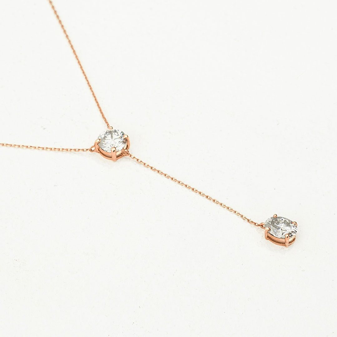 Laiba Drop Necklace (Gray)