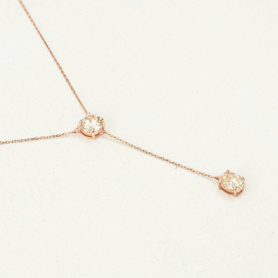 Laiba Drop Necklace (Champagne)